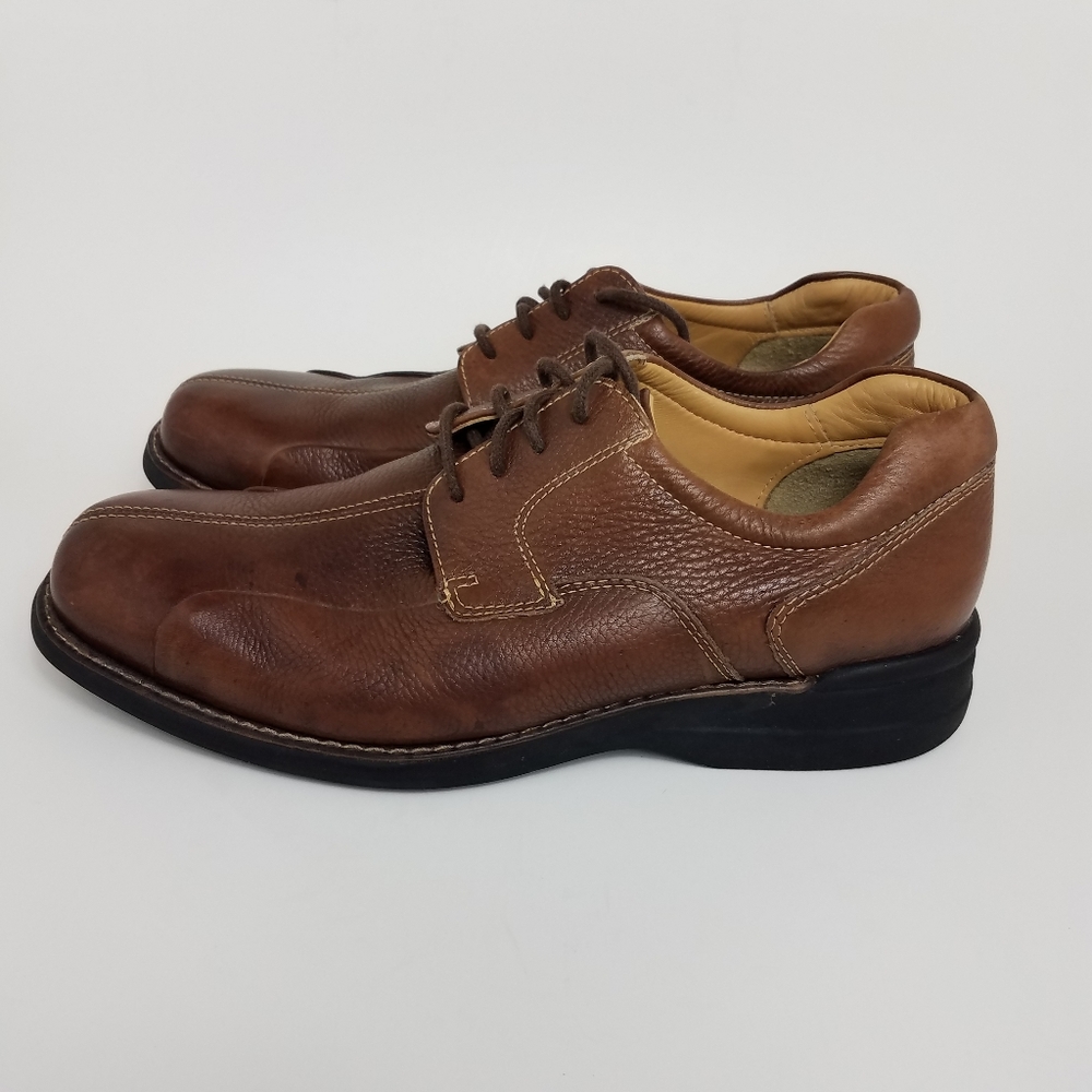 Johnston & Murphy Shuler Bicycle Cognac Brown Leather Casual Dress Shoes - Picture 4 of 12